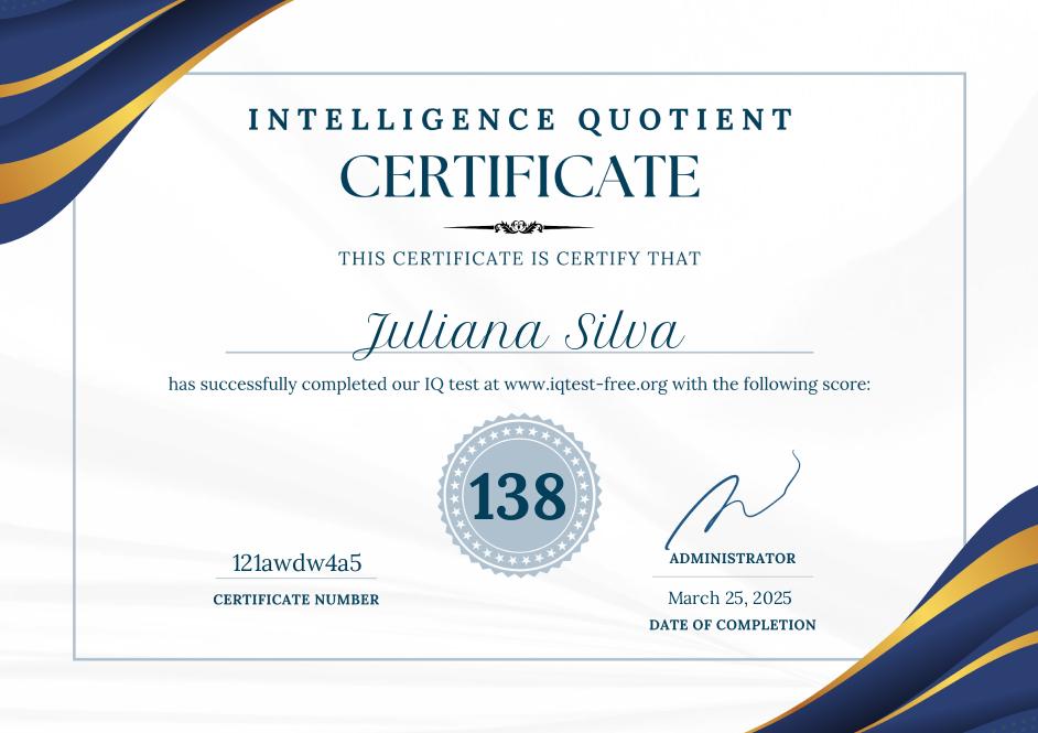 IQ Certificate Sample Iq certificate sample